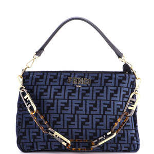 Fendi O'Lock Zip Shoulder Bag Zucca Chenille